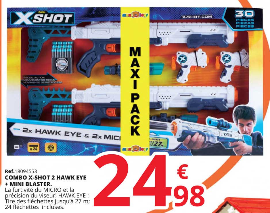 combo x-shot hawk eye + mini blaster