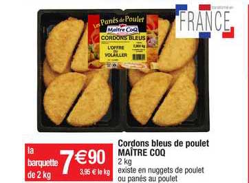 cordons bleus de poulet maître coq