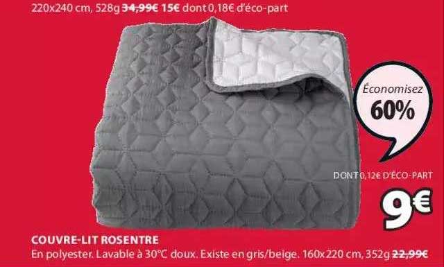 couvre-lit rosentre