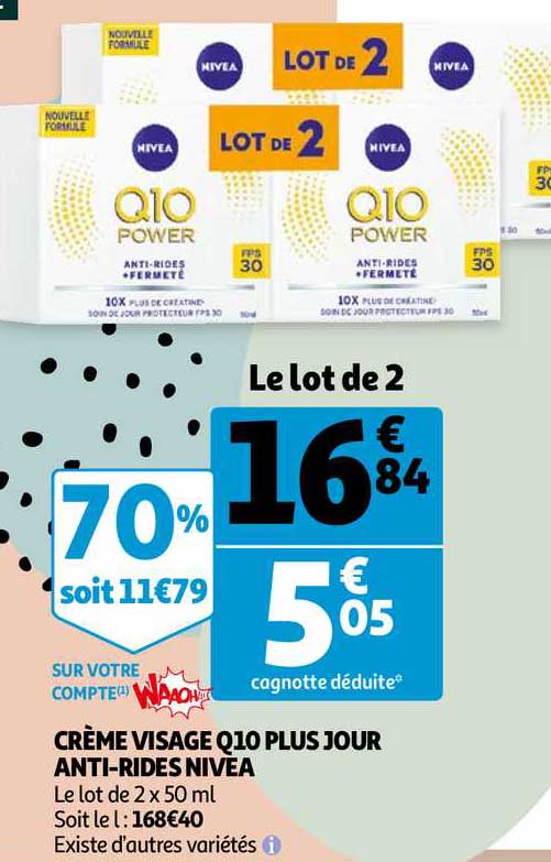 crème visage q10 plus jour anti-rides nivea