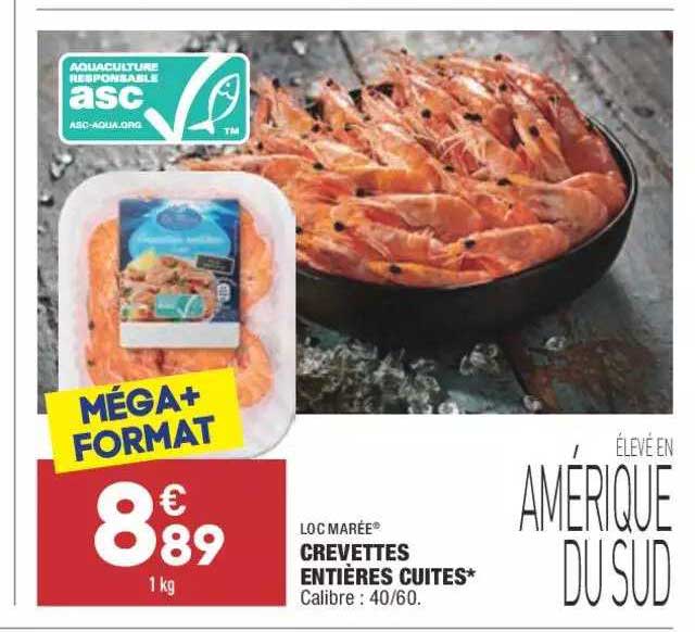 crevettes entières cuites loc marée®