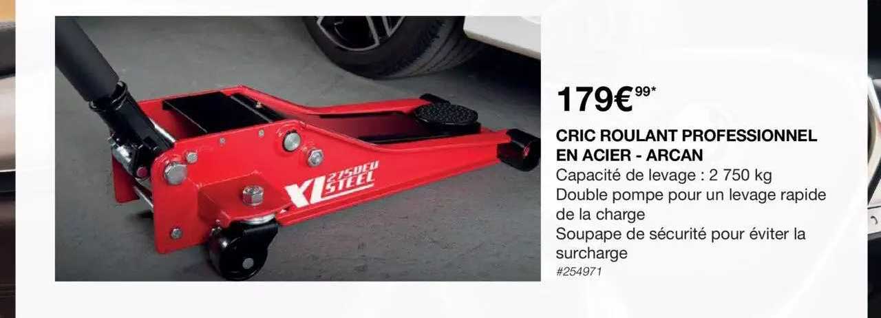 Cric Roulant Professionnel En Acier - Arcan