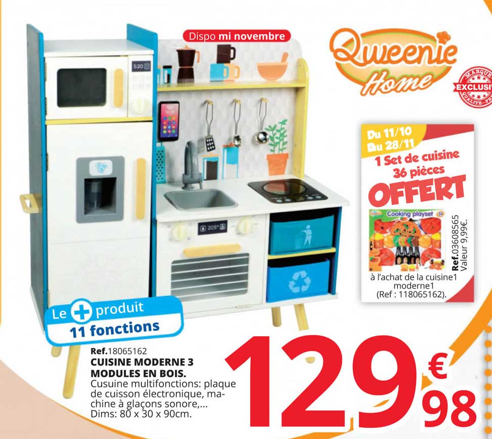 cuisine moderne 3 modules en bois