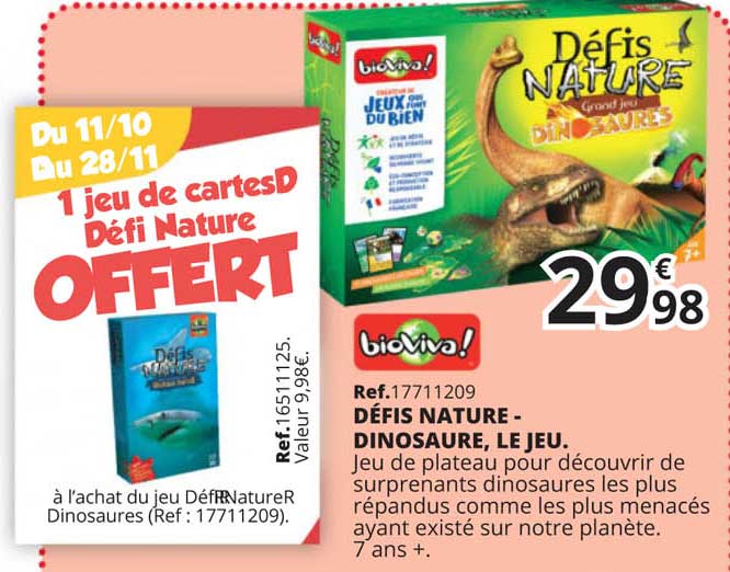 défis nature - dinosaure le jeu