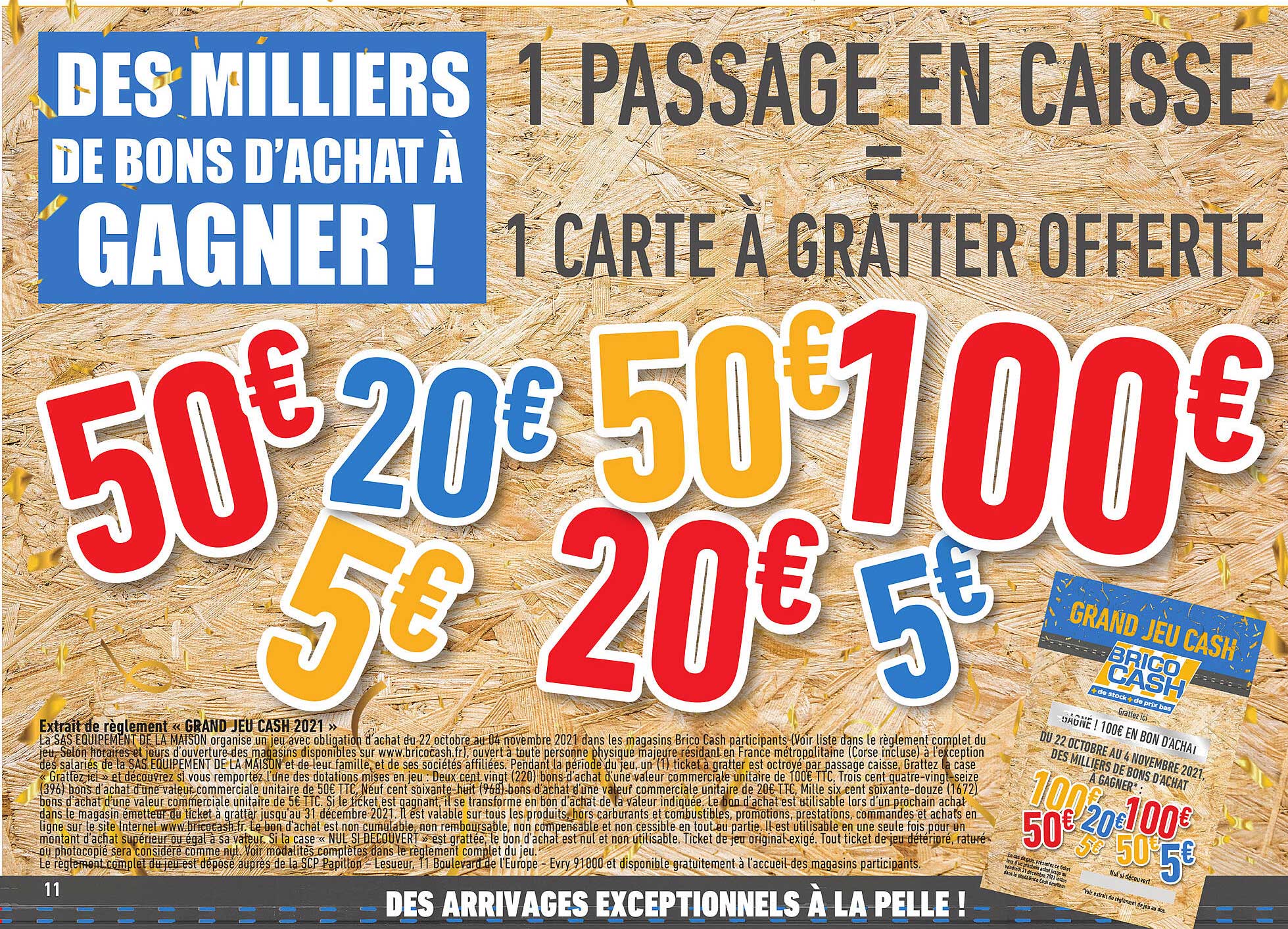 des milliers de bons d'achat à gagner!