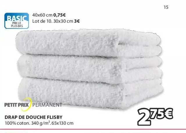 drap de douche flisby