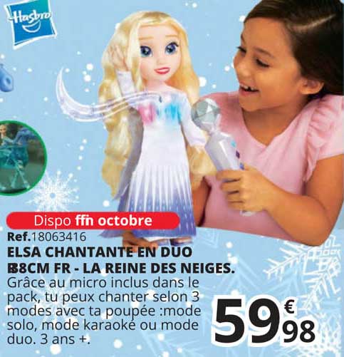 elsa chantante en duo 8 cm fr. la reine des neiges