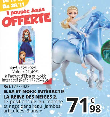 elsa et nokk intéractif la reine des neiges 2