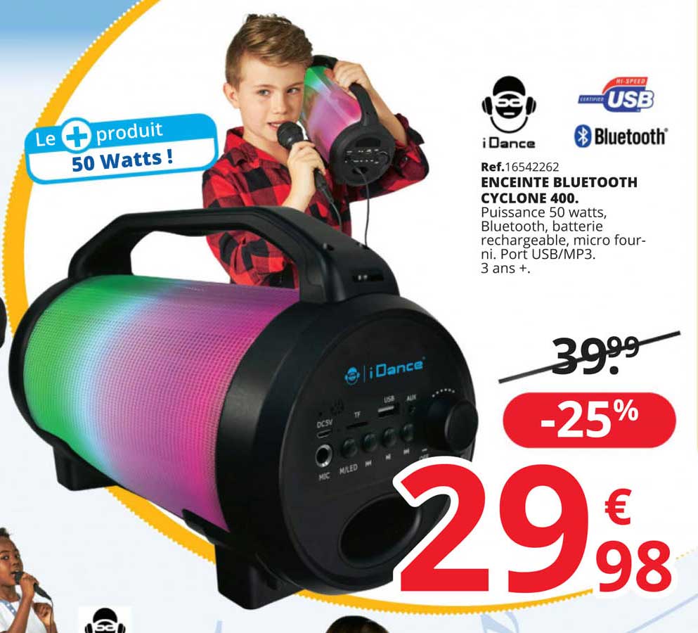 enceinte bluetooth cyclone 400.