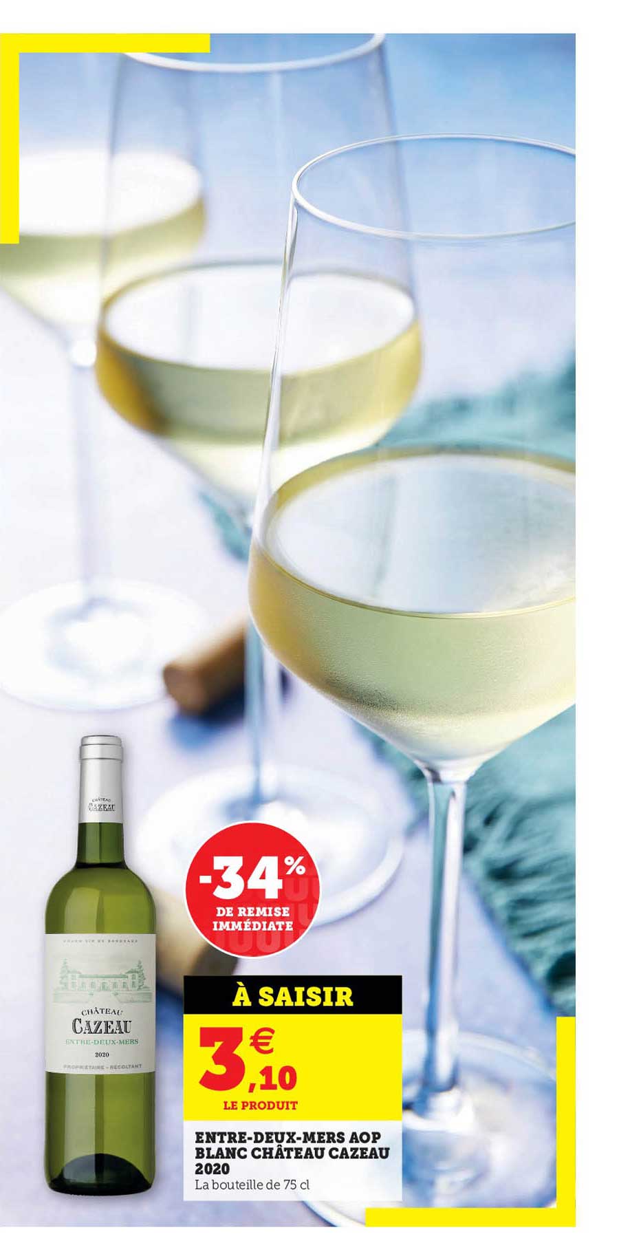 entre-deux-mers aop blanc château cazeau 2020