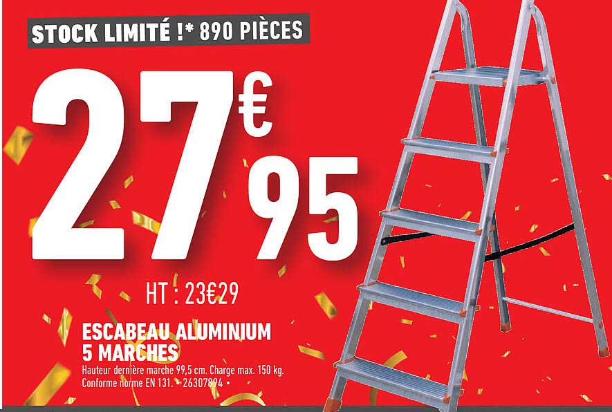 Escabeau Aluminium 5 Marches
