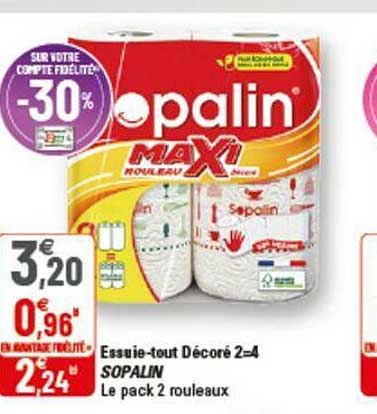 essuie-tout décoré 2=4 sopalin