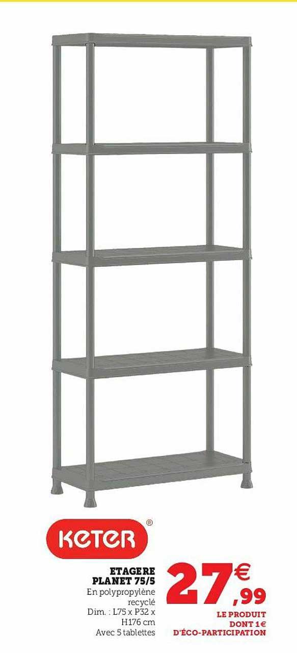 étagère planet 75-5 keter
