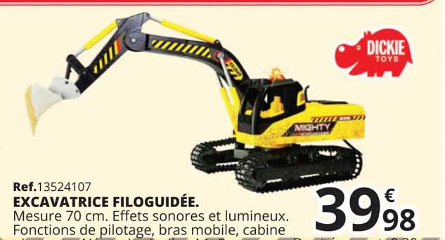 excavatrice filoguidée.