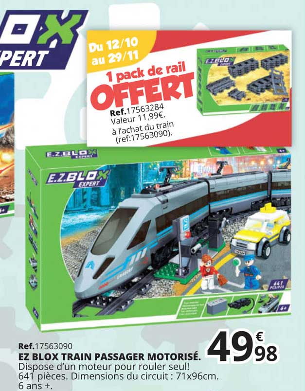 ez blox train passager motorisé