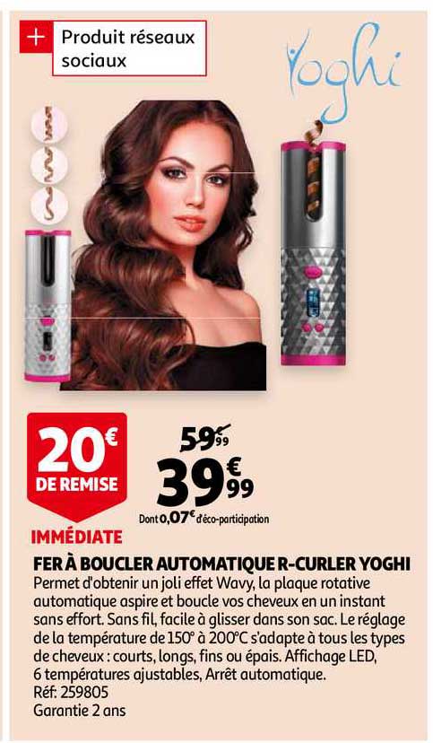 fer à boucler automatique r-curler yoghi