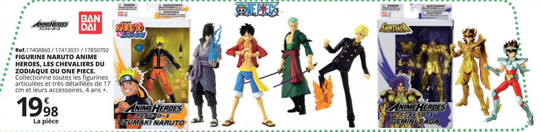 figurine naruto anime heroes, les chevaliers du zodiaque ou one piece