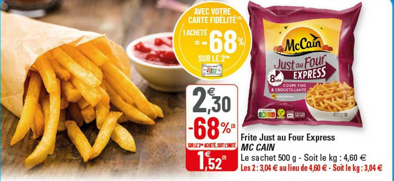 frite just au four express mc cain