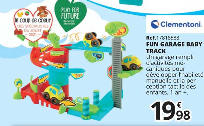 fun garage baby track clementoni