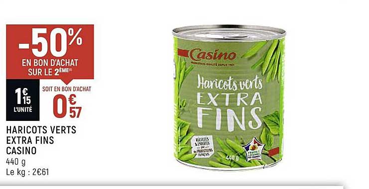 Haricots Verts Extra Fins Casino