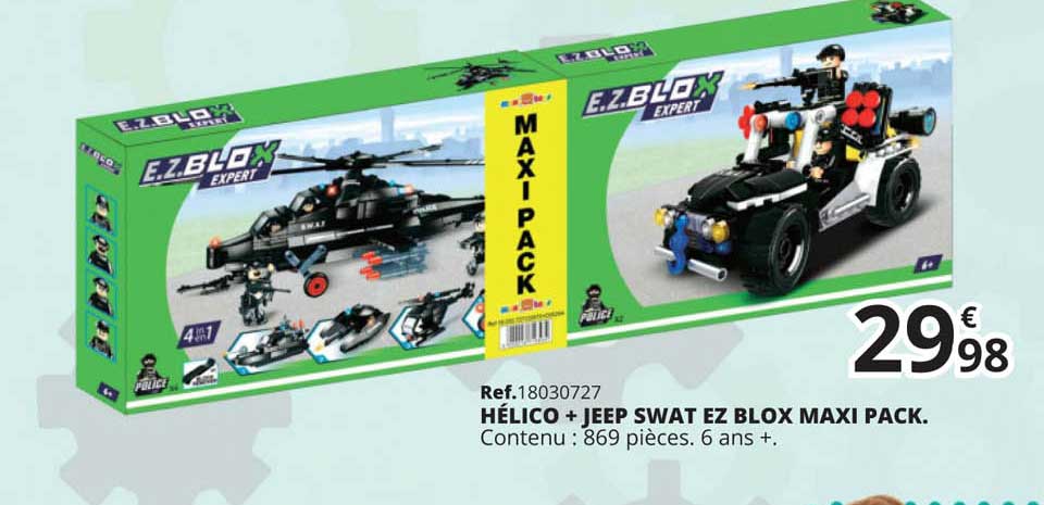hélico + jeep swat ez blox maxi pack