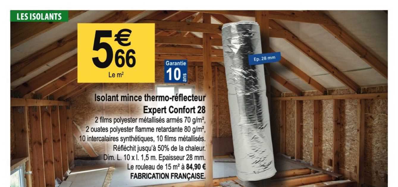 isolant mince thermo-réflecteur expert confort 28