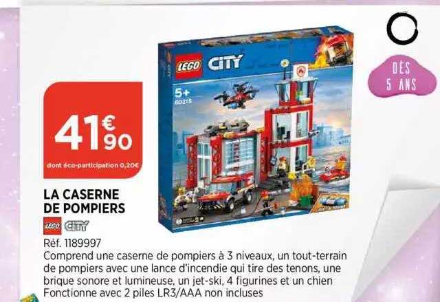 la caserne de pompiers lego city