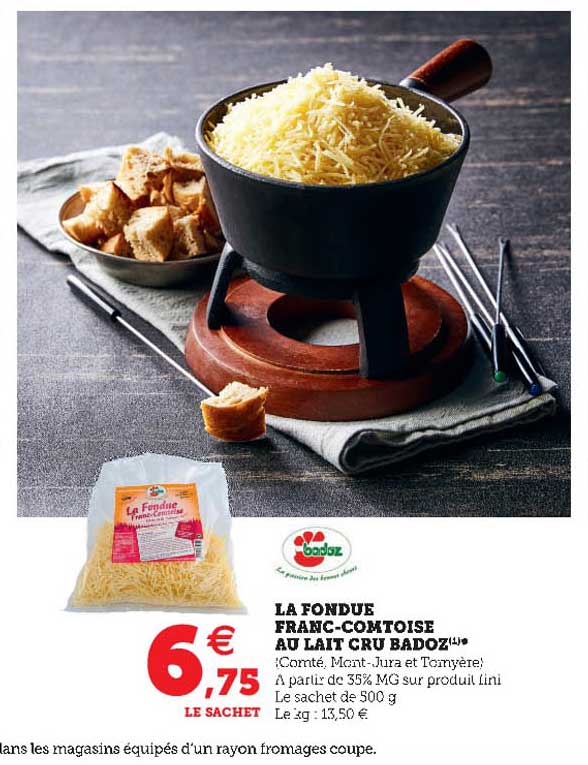 la fondue franc-comtoise au lait cru badoz