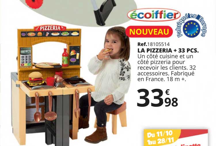 la pizzeria + 33 pcs écoiffier