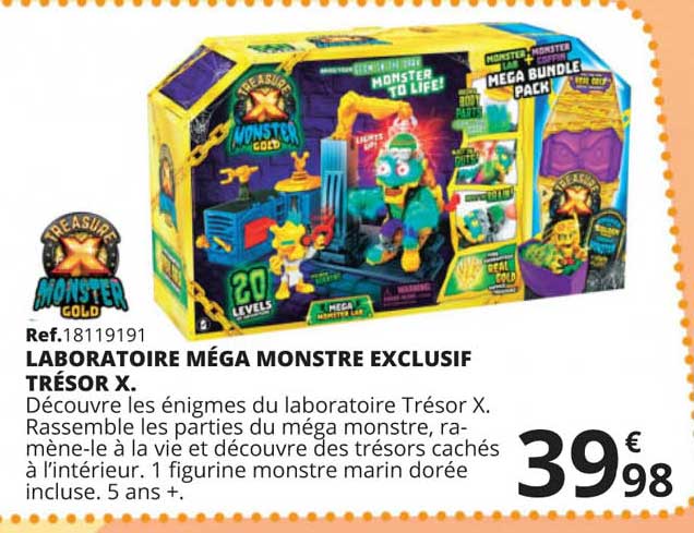 laboratoire méga monstre exclusif trésor x.