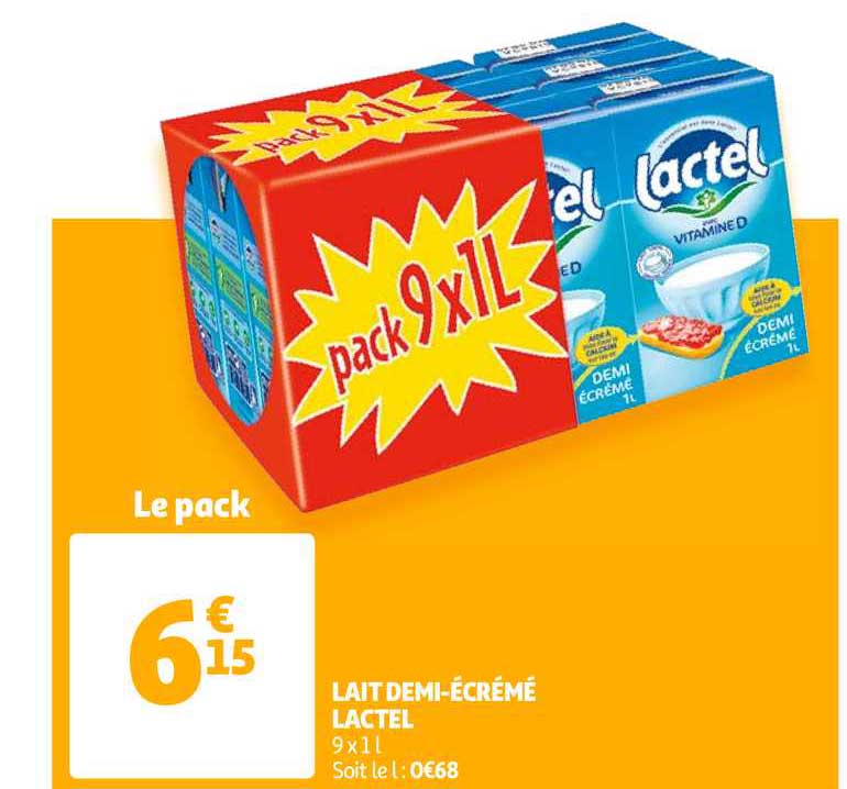 lait demi-écrémé lactel