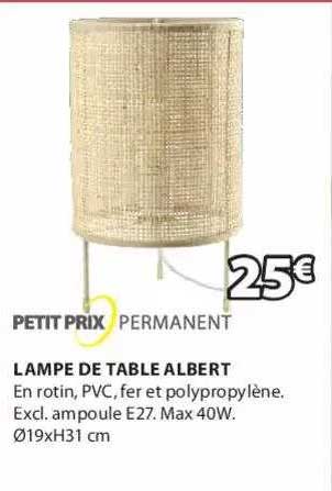 lampe de table albert