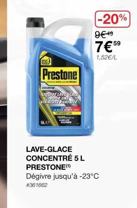 lave-glace concentré 5 l prestone