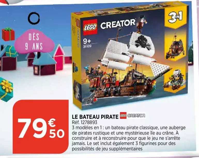 le bateau pirate lego creator