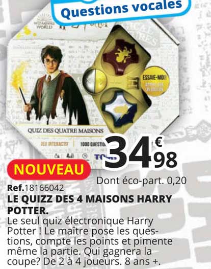 le quizz des 4 maisons harry potter