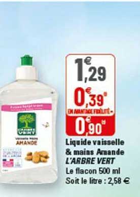 liquide vaisselle & mains amande l'arbre vert