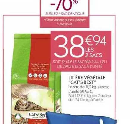 Litière Végétale "cat's Best"