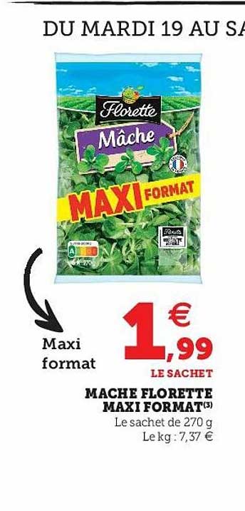 mâche florette maxi format