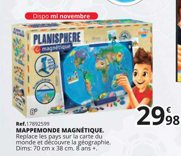 mappemonde magnétique