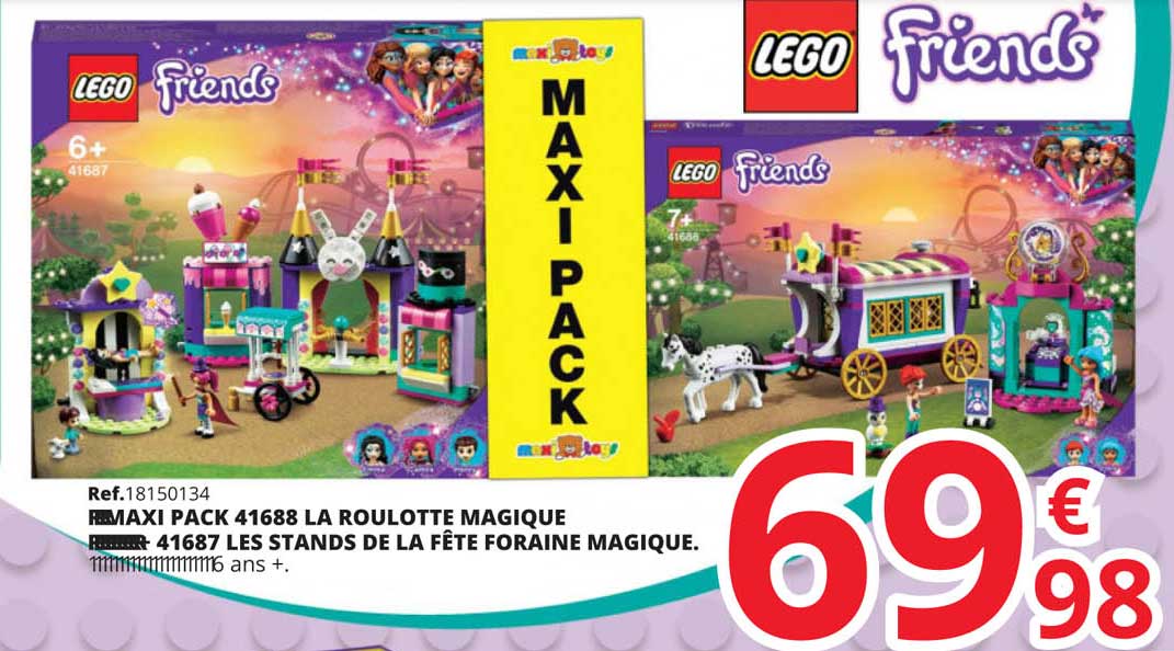 maxi pack 41688 la roulotte magique 41687 les stands de la fête foraine magique