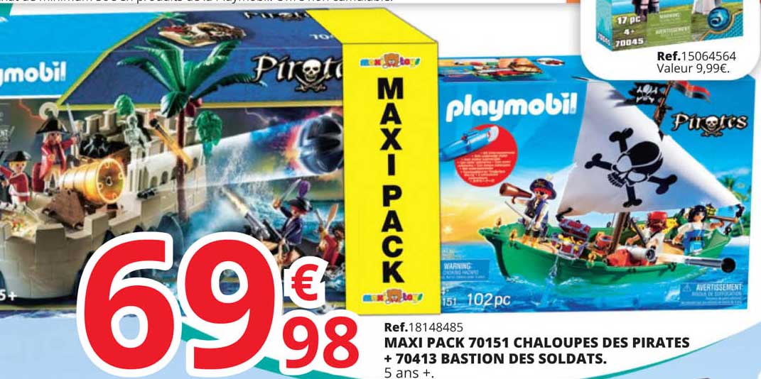 maxi pack 70151 chaloupes des pirates + 70413 bastion des soldats