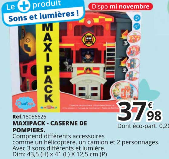 maxipack - caserne de pompiers