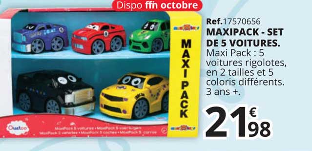 maxipack - set de 5 voitures