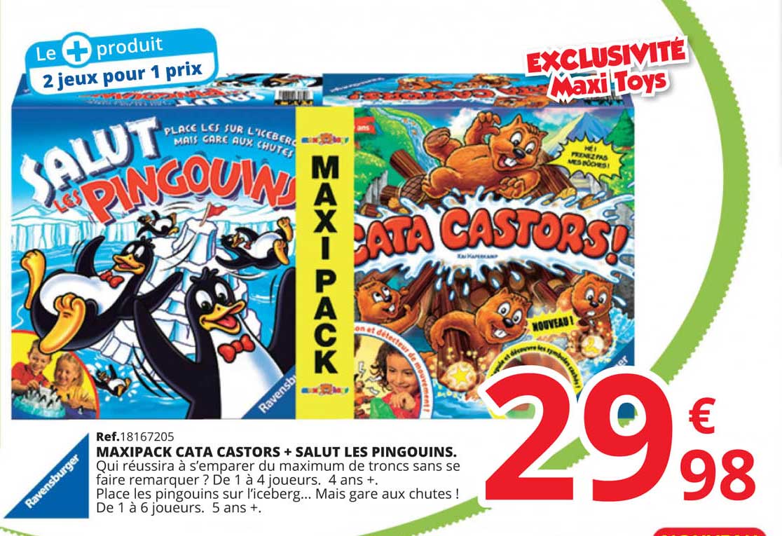 maxipack cata castors + salut les pingouins