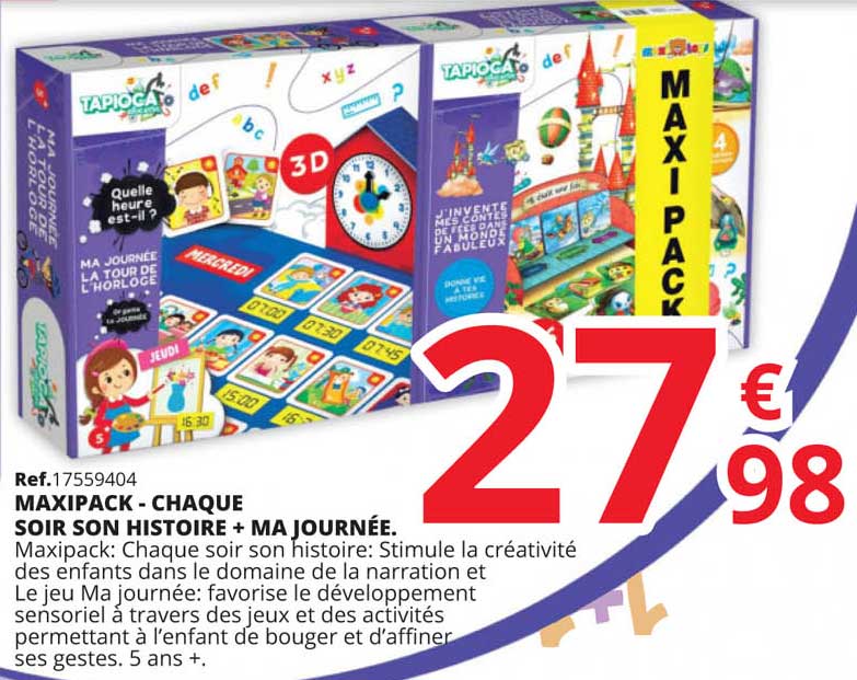 Maxipack Chaque Soir Son Histoire + Ma Jornée Tapioca