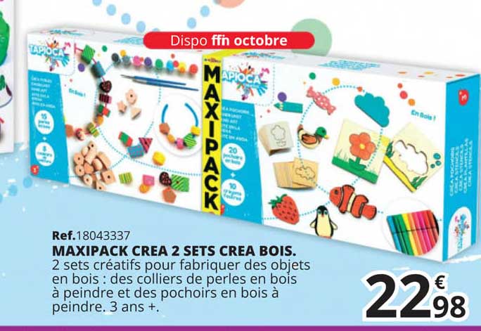 maxipack créa 2 sets créa bois