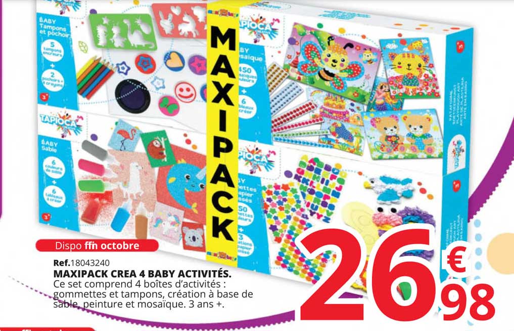 maxipack crea 4 baby activités
