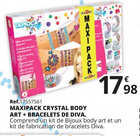 maxipack crystal body art + bracelets de diva