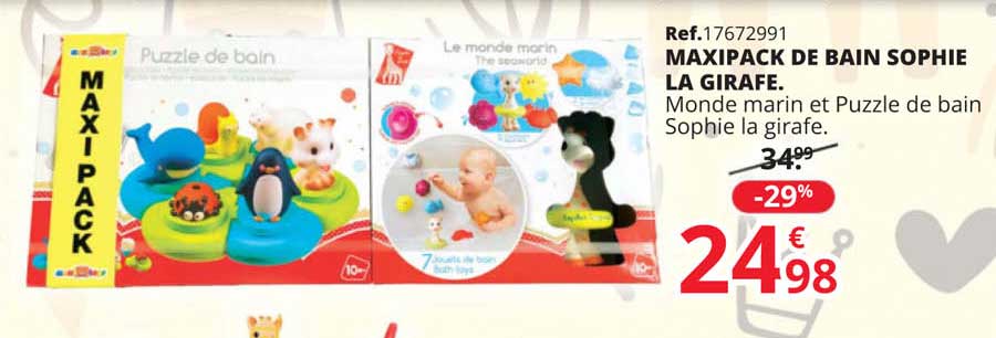 maxipack de bain sophie la girafe