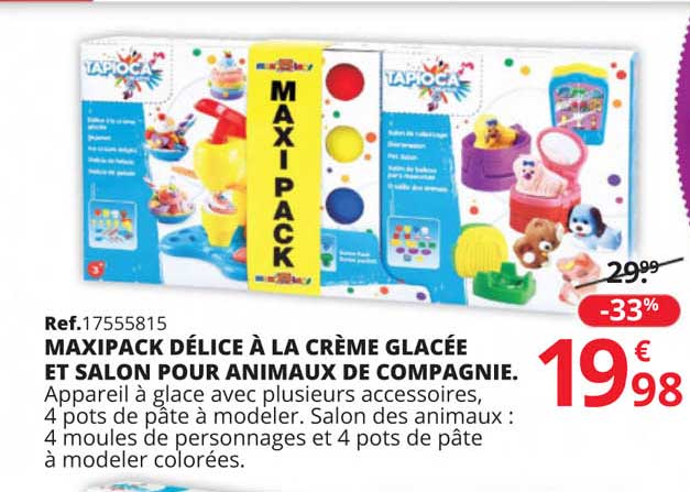 maxipack délice à la crème glacée et salon pour animaux de compagnie